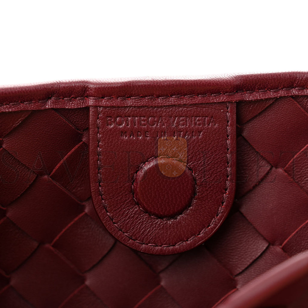 BOTTEGA VENETA NAPPA INTRECCIATO SARDINE BAG BAROLO (34*23*3cm)