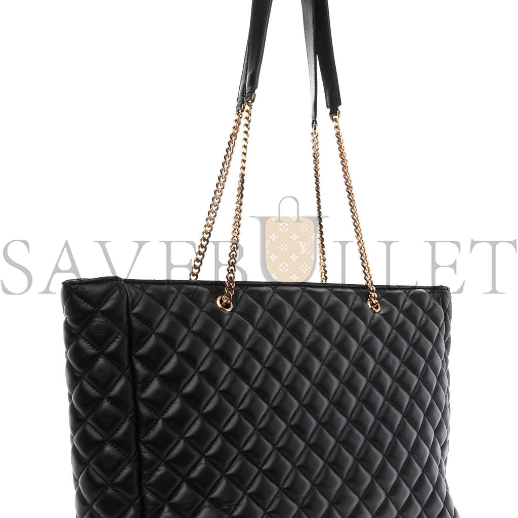 VERSACE NAPPA QUILTED LA MEDUSA CHAIN TOTE BLACK (37*25*10cm) VERSACE NAPPA QUILTED LA MEDUSA CHAIN TOTE BLACK (37*25*10cm)
