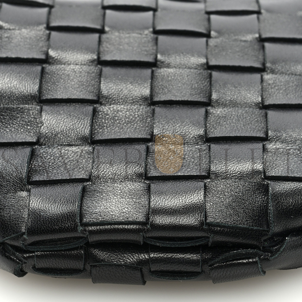 BOTTEGA VENETA NAPPA INTRECCIATO MINI SARDINE BAG BLACK  (20*14*3cm)