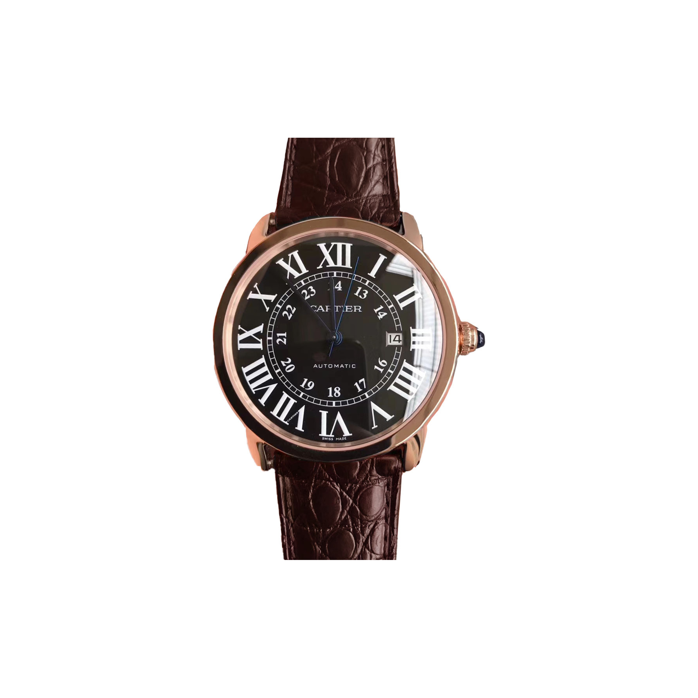 CARTIER LONDON SOLO SERIES GOLD CASE ULTRA-THIN FORMAL MEN'S WATCH W6701009