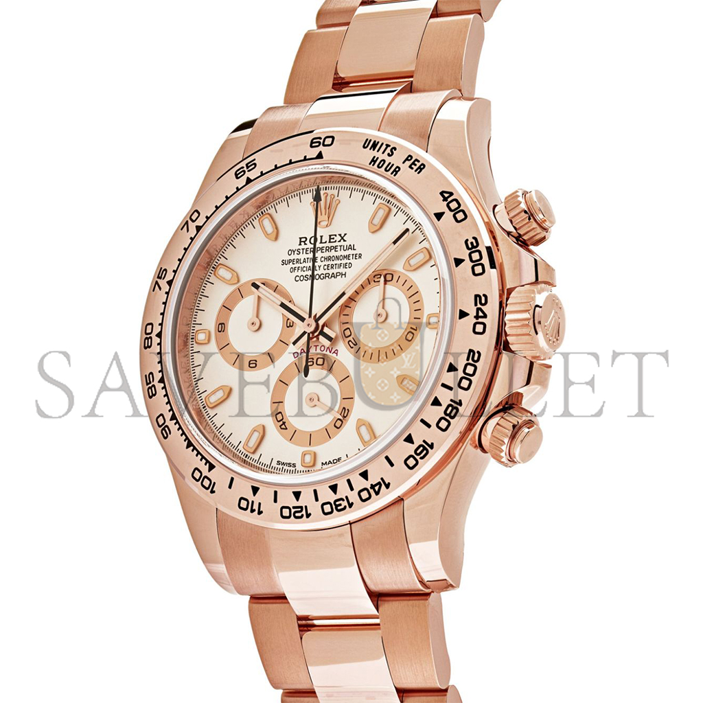 ROLEX DAYTONA 18CT EVEROSE GOLD AUTOMATIC IVORY DIAL WATCH 116505-0005