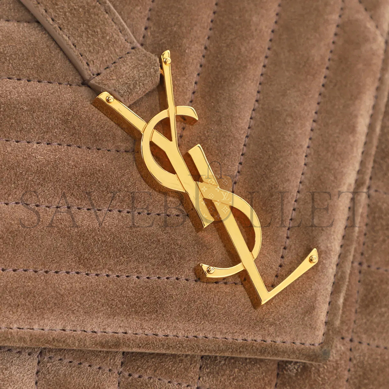 YSL ENVELOPE MEDIUM CHAIN BAG IN SUDE SHOULDER BAG 48720643748744 (24*17.5*6cm)