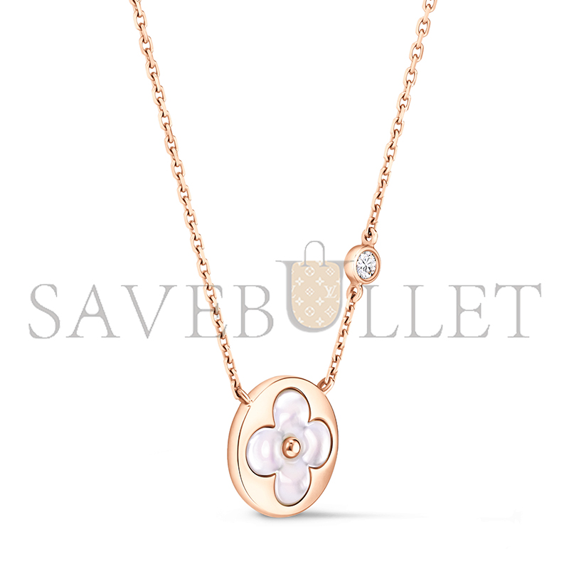 LOUIS VUITTON COLOR BLOSSOM BB SUN PENDANT, PINK GOLD, WHITE MOTHER-OF-PEARL AND DIAMOND Q03788