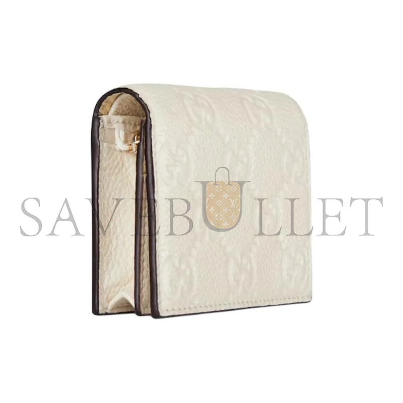 GUCCI GG EMBLEM MINI WALLET ‎815901AAEEM9540 (11*9*3cm)
