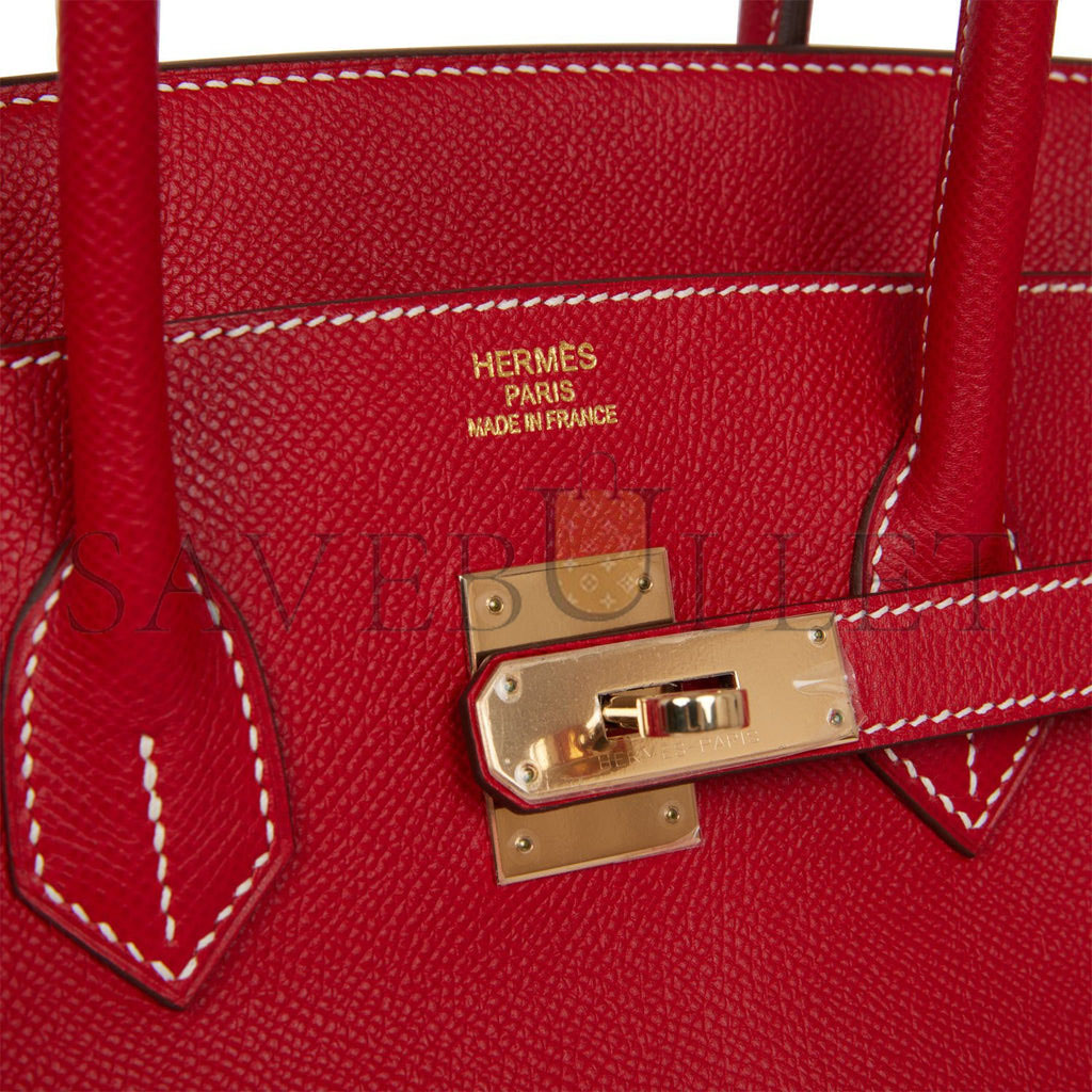 HERMES BIRKIN 35 ROUGE CASAQUE CANDY EPSOM PERMABRASS HARDWARE (35cm)