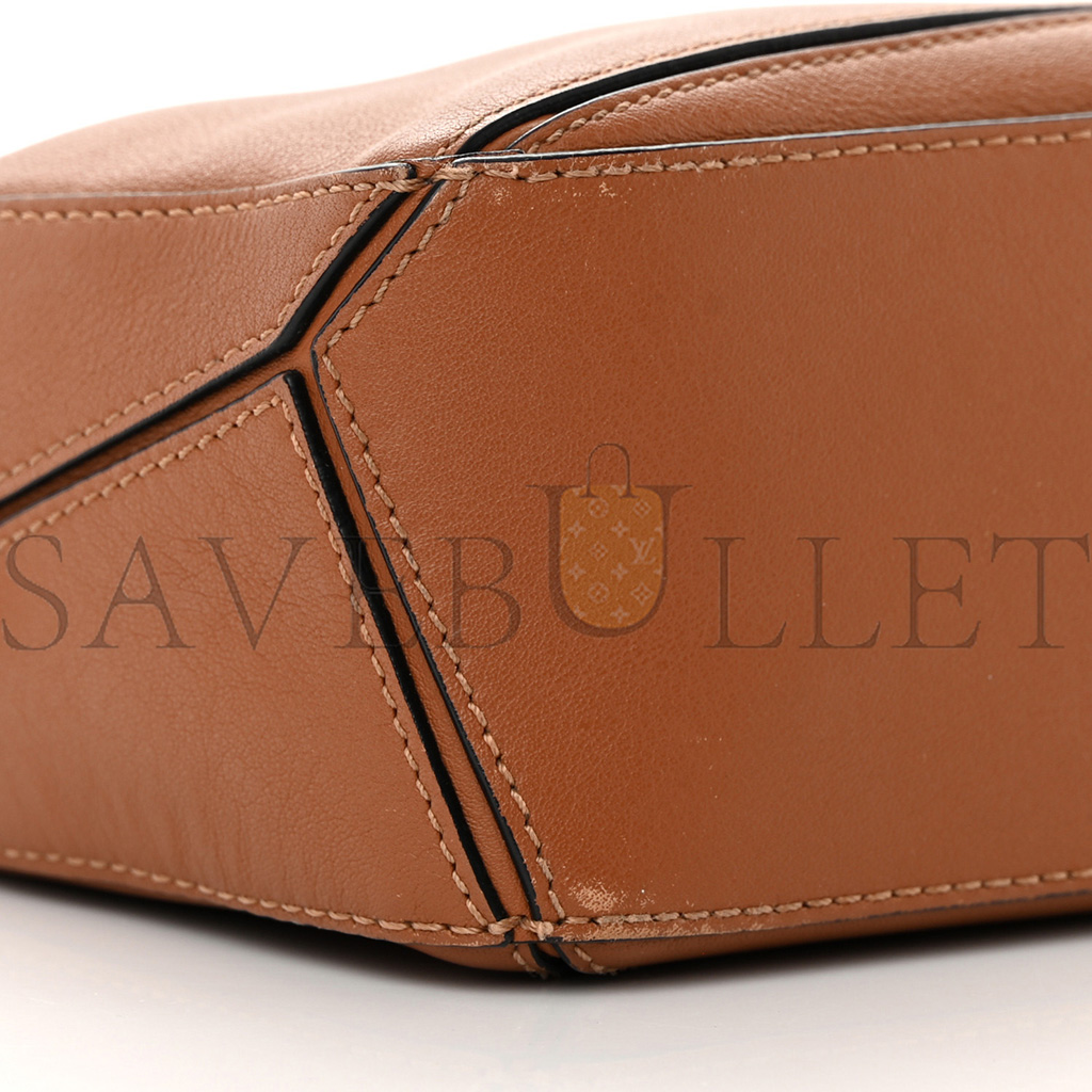 LOEWE CALFSKIN MINI PUZZLE BAG TAN (18*12.5*8cm)