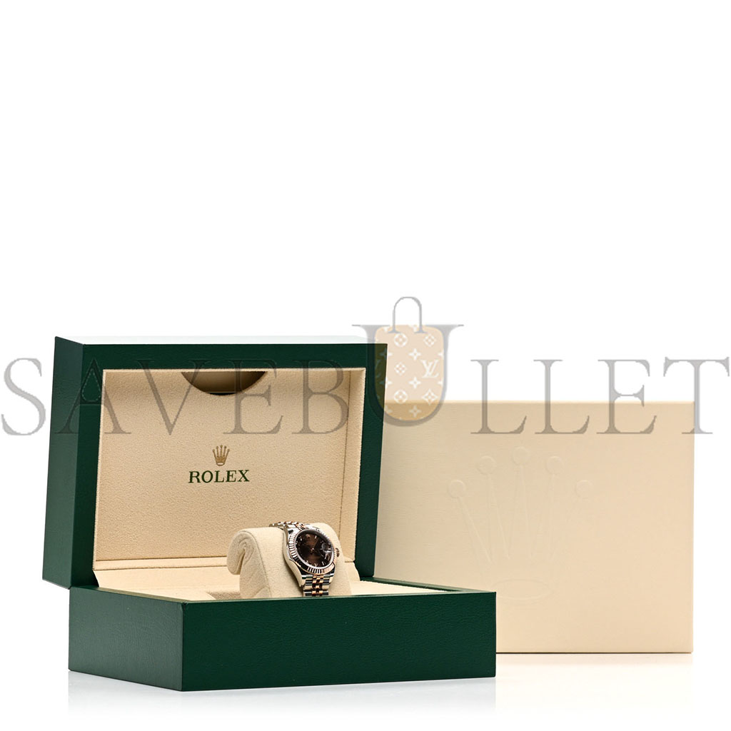 ROLEX STAINLESS STEEL 18K EVEROSE GOLD 28MM OYSTER PERPETUAL DATEJUST WATCH CHOCOLATE ROMAN 279171 ROLEX STAINLESS STEEL 18K EVEROSE GOLD 28MM OYSTER PERPETUAL DATEJUST WATCH CHOCOLATE ROMAN 279171