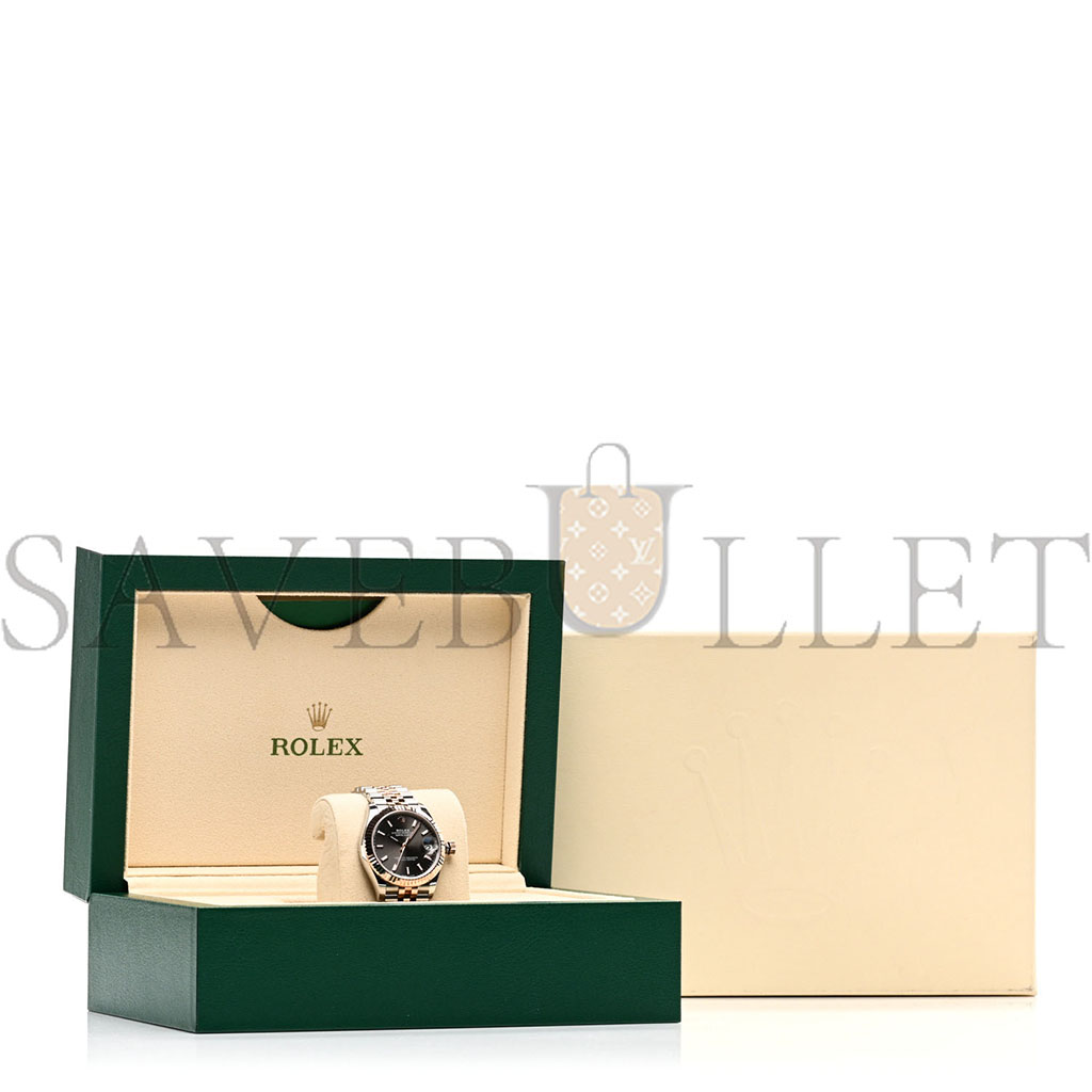 ROLEX STAINLESS STEEL 18K EVEROSE GOLD 31MM OYSTER PERPETUAL DATEJUST WATCH DARK RHODIUM 278271 ROLEX STAINLESS STEEL 18K EVEROSE GOLD 31MM OYSTER PERPETUAL DATEJUST WATCH DARK RHODIUM 278271