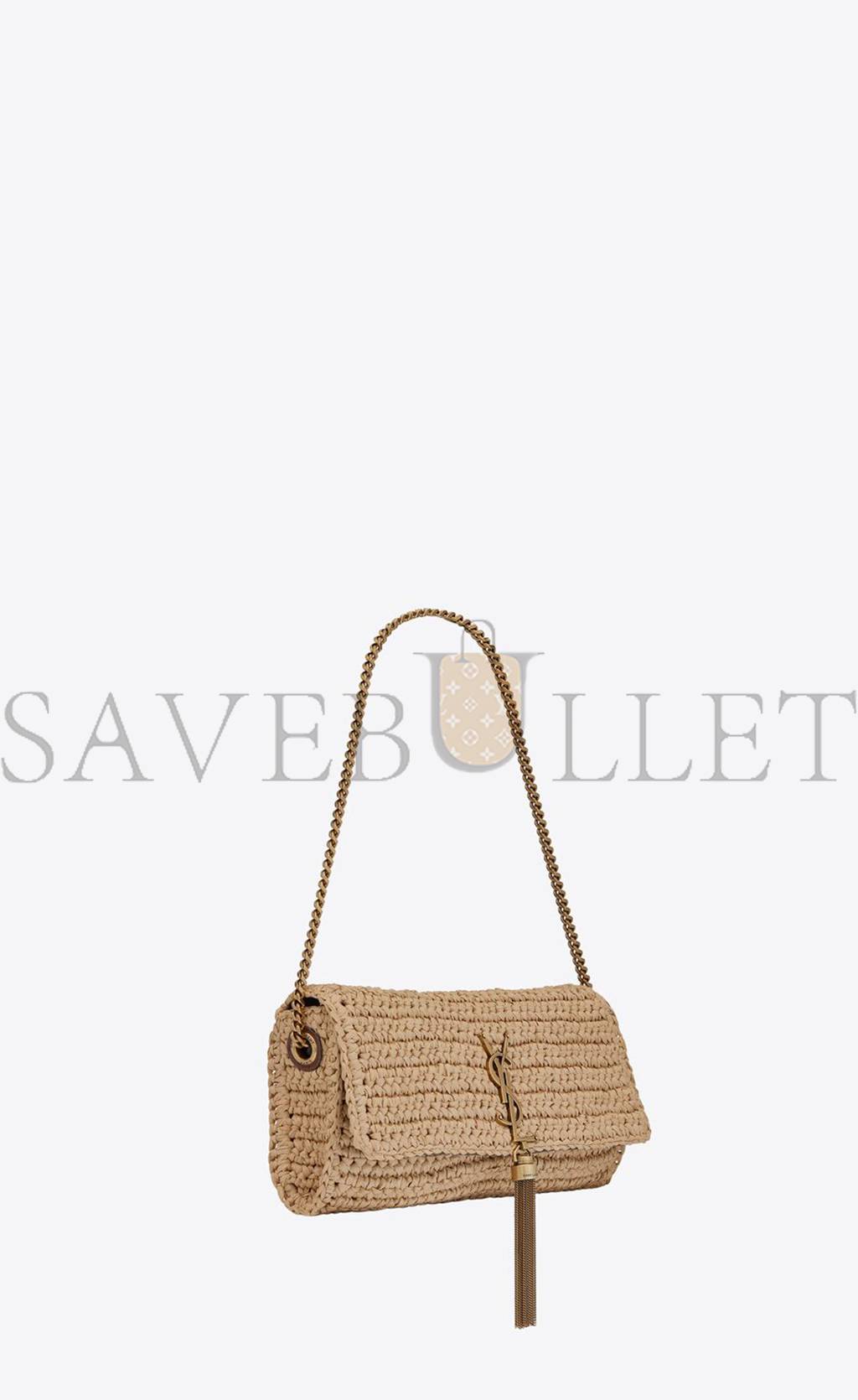 YSL KATE 99 CHAIN BAG WITH TASSEL IN RAFFIA 604276GG6AW7072 (26*13.5*4.5cm)