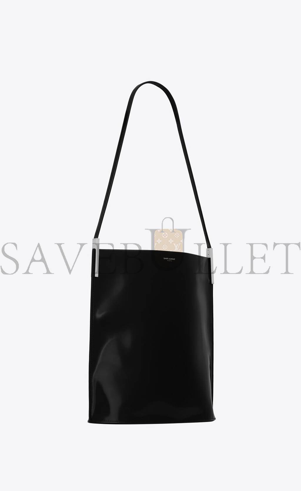 YSL SUZANNE RIGID SHOULDER BAG IN SHINY LEATHER 734320AABST1000 (29*28*10cm)