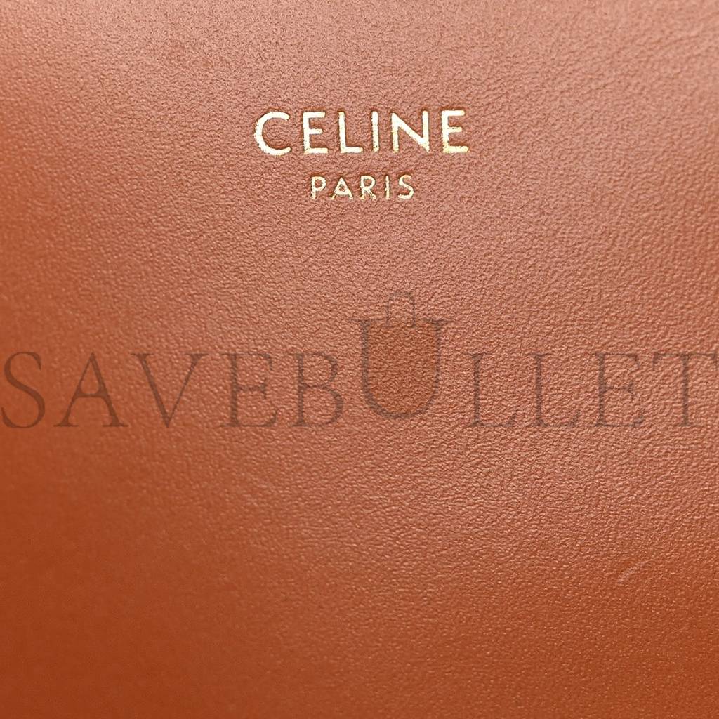 CELINE TEXTILE CALFSKIN TRIOMPHE BESACE NATURAL TAN (22*14*6cm)