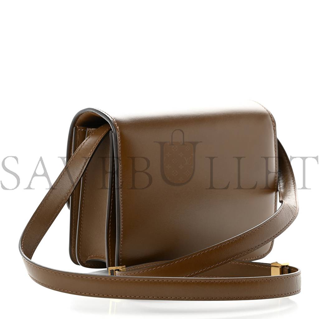 CELINE SMOOTH CALFSKIN SMALL CLASSIC BOX FLAP BAG CAMEL (17*14*6cm)